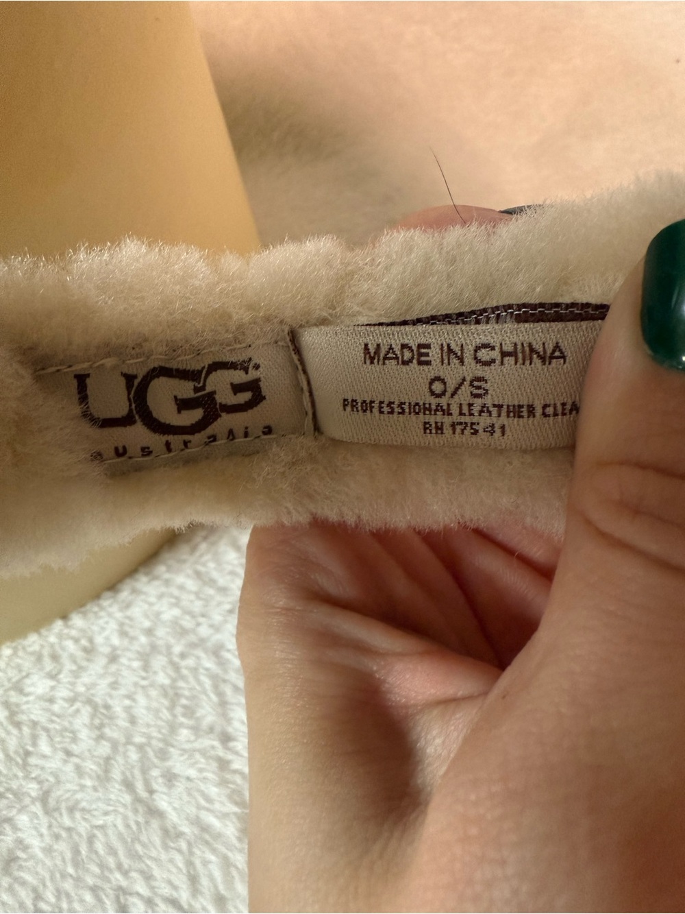 UGG Chestnut Shearling Earmuffs with Multicolor Sequin Accents - Picture 5 of 5